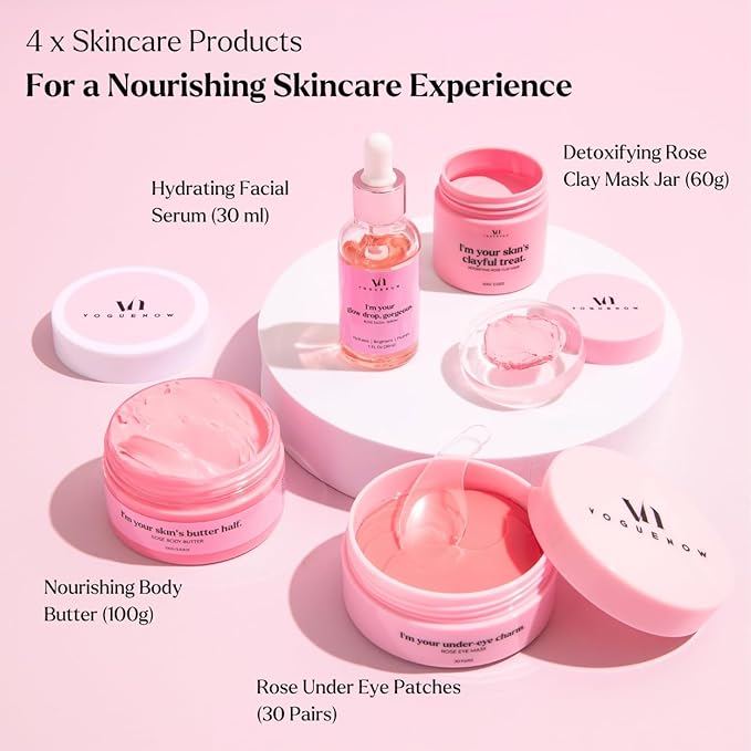 Spa Gifts for Women- Premium Self Care Spa Kit With Bath, Skin Care Sets & Self Care Items For Women - Ultimate Pampering Skin Care Set - Birthday Gifts - International Womens Day Gifts (Pack of 8)