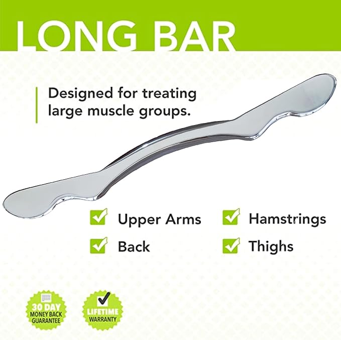 Muscle Scraper Tool Set, 4-Piece Stainless Steel IASTM Tools, Professional Scraping Tool Physical Therapy Massage Kit