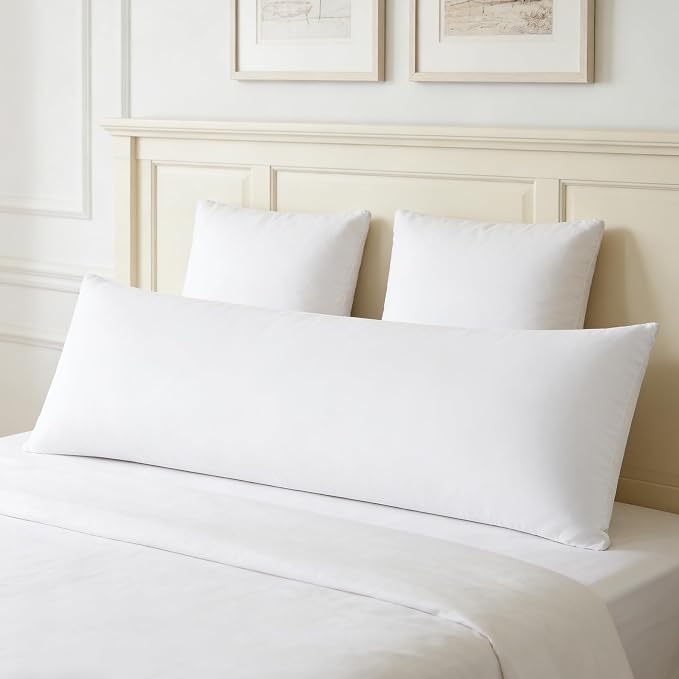 Leeden 14x22 Pillow Inserts Pack of 2, Fluffy Lumbar Throw Pillow Inserts, Soft Rectangle Decorative Throw Pillows for Sofa Bed White Pillows