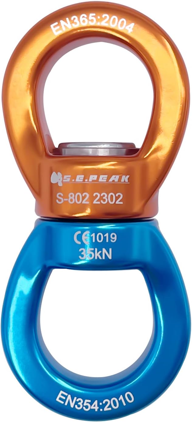 35kN Swing Swivel, CE Certified 360°Rotational Device, Silent Hanging Accessory for Tree Swing, Aerial Dance