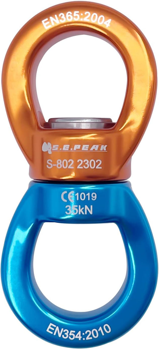 35kN Swing Swivel, CE Certified 360°Rotational Device, Silent Hanging Accessory for Tree Swing, Aerial Dance