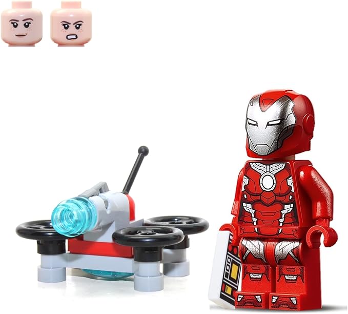 LEGO Marvel Super Heroes Avengers Infinity War Minifigure - Iron Rescue (Pepper Potts) in Red Armor with Drone 76164