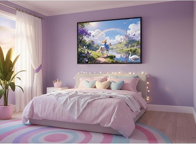 1000 Pieces Jigsaw Puzzles for Adults, Magic Series - Premium Fantasy Art & Seamless Interlock, Challenging Brain Teaser, Large 28" x 20", Great Gift Idea & Home Decor（Princess and Castle）