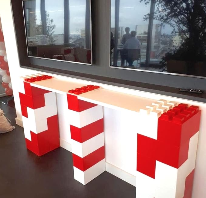 EverBlock 12” x 6” Full Size Building Block Finishing Cap Bulk Pack | Giant Building Blocks | Easy to Connect & Reuse | Indoor & Outdoor Use | Build Displays & Structures | Red