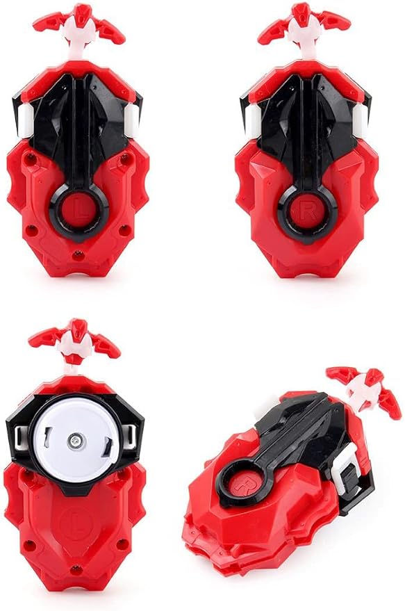 MUSTYBELT Battling Top Burst Gyro Toy Set Toy Gift for Children Boys Ages 6 8 10 12+ Combat Battling Game 12 Burst Spinning Tops 2 Two Way Launchers Grip Starter (BOZE-B8)