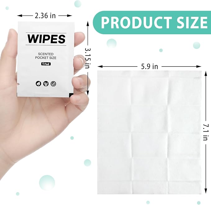 400 Pcs Butt Wet Wipes for Women Individually Wrapped Wipes for Women Man Travel Hand Face Body Cleaning Adults Bathroom Toilet Daily Use(White)