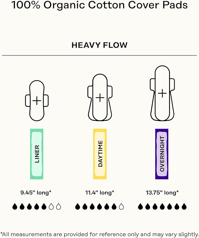 The Honey Pot Company - Herbal Sanitary Pads for Women - Heavy Flow w/Wings - Infused w/Essential Oils for Cooling Effect & Organic Cotton Cover - Feminine Care - 16 ct