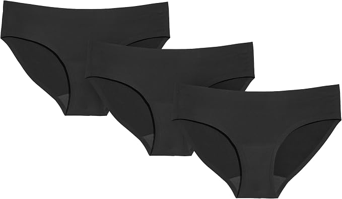 KNIX Women Leakproof Period Underwear No-Show Bikini 3-Pack – Heavy Flow Protection, Absorbs 4–7 Super Tampons
