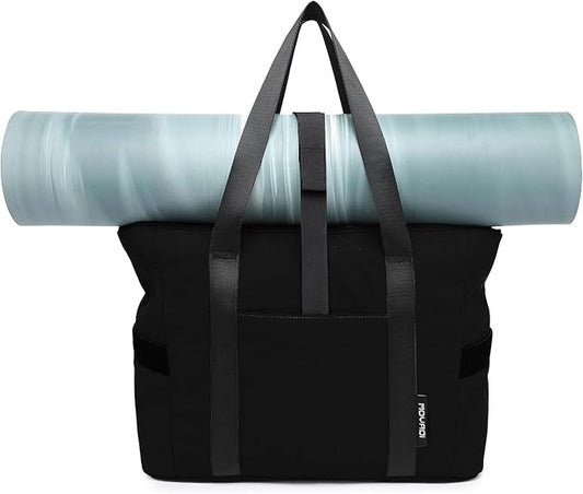 MOYAQI Gym Bag for Women with Zipper, Nurse Work Tote with Compartments, Womens Beach Yoga Bag for Sport, Travel