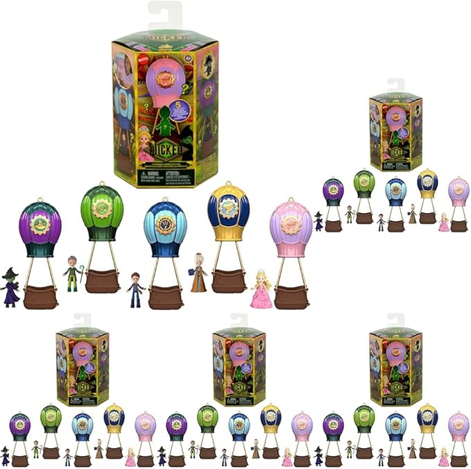 Mattel Universal Pictures’ Wicked Ozian Balloons Reveal Toy Set with Surprise Small Doll, Hot Air Balloon & Accessory (Styles May Vary) (Pack of 5)