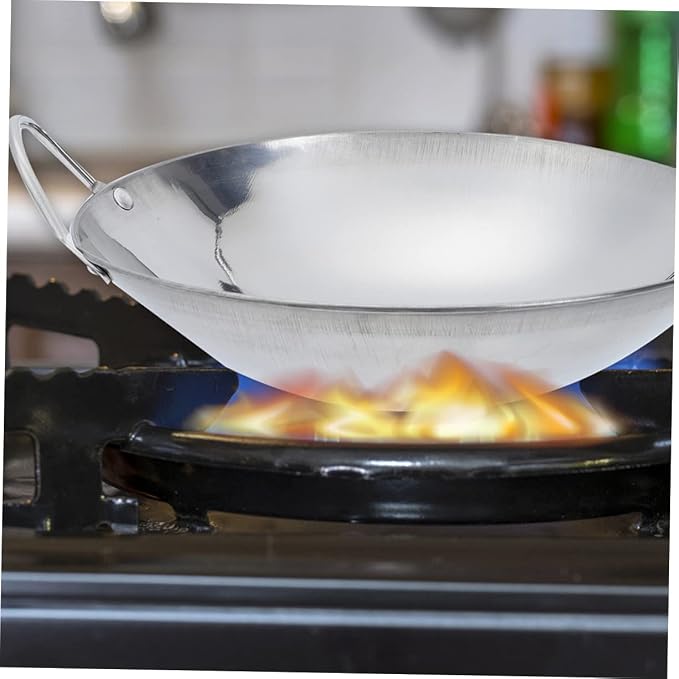 BESPORTBLE 2pcs Stainless Steel Stir-fry Pans Removable Handle Cookware Korean Pot Ramen Pot Easy Clean Kitchen Cooking Tool