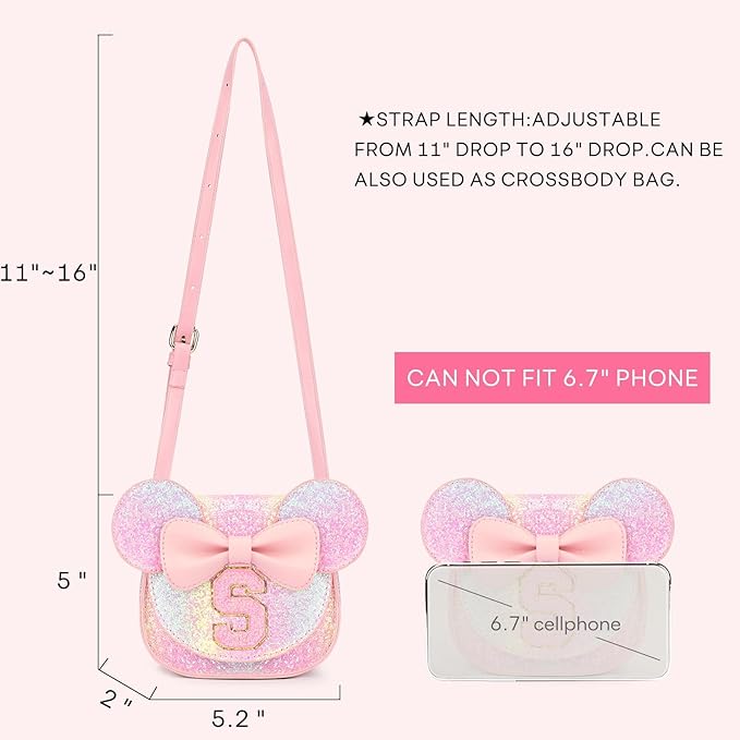 mibasies Toddler Purse Gifts for Girls: 3 Year Old Girl Gifts, Mouse Toys Purse Set