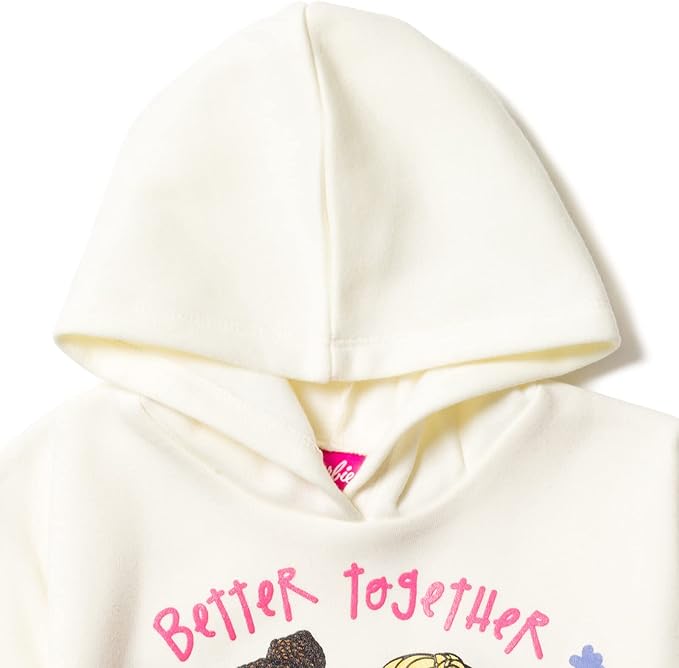 Barbie Girls Fleece Hoodie and Leggings Outfit Set Toddler to Big Kid Sizes (2T - 18-20)