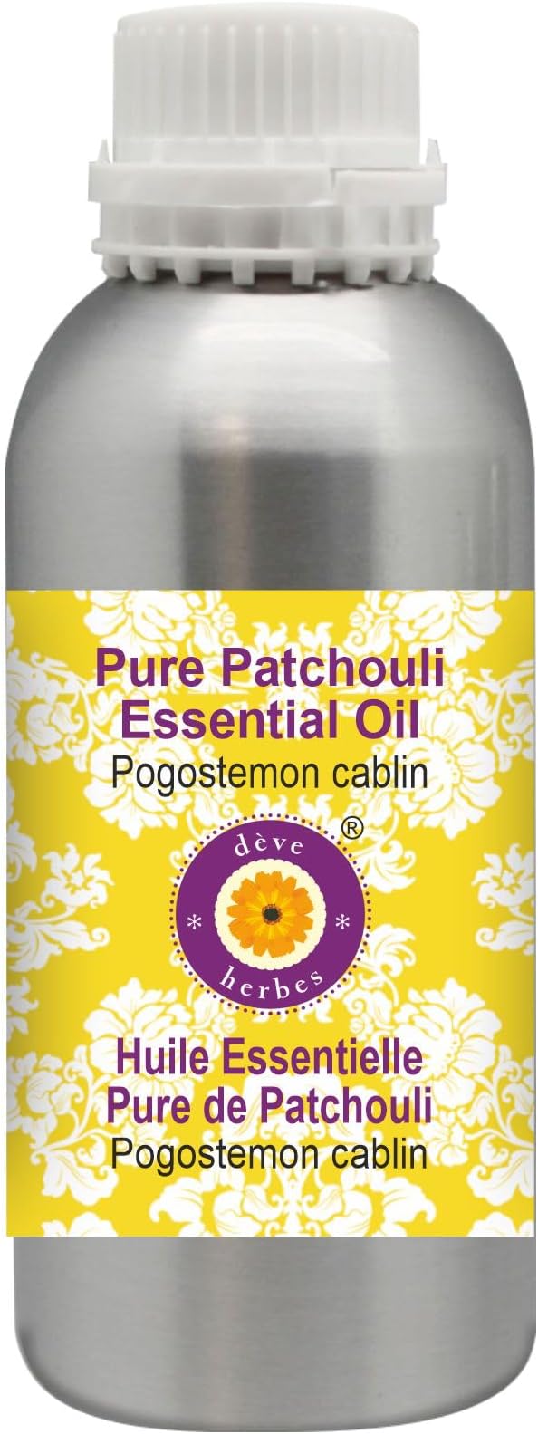 Deve Herbes Pure Patchouli Essential Oil (Pogostemon cablin) Steam Distilled 300ml (10 oz)