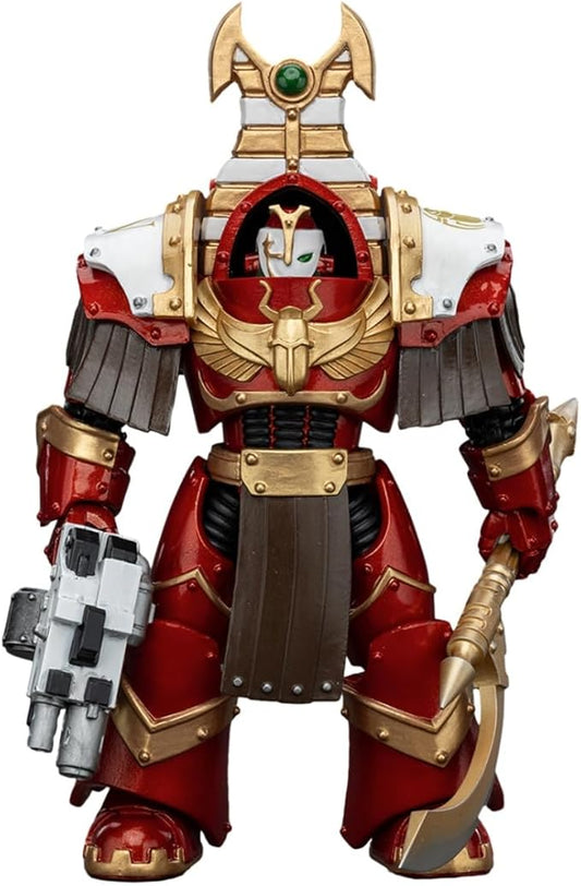 JOYTOY Warhammer 40K Thousand sons 5.35in Sekhmet Terminator Cabal Sekhmet with Combi-Melta and Achea Force Weapon 1:18 Scale Action Figure Mecha Joy Toy Collection Model