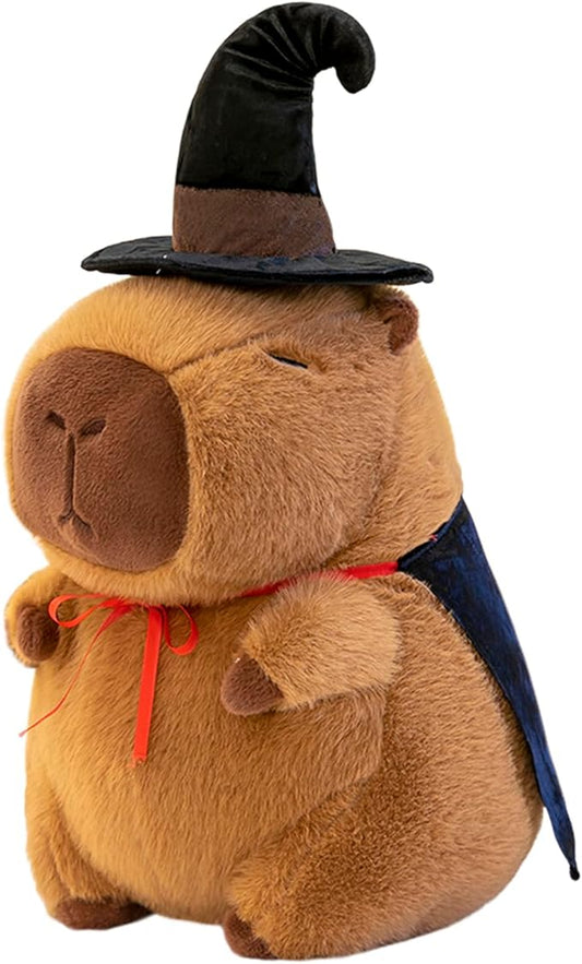 Ditucu Cute Capybara Plush with Magic Top Hat Costume 13 inch Capibara Stuffed Animal Soft Plushies Toys Hugging Gifts for Kids Brown
