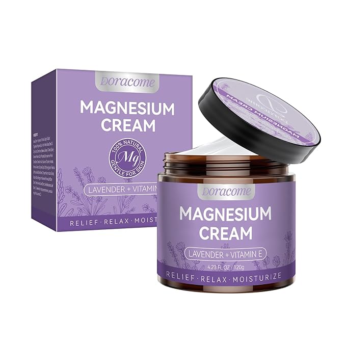 Magnesium Moisturizing Cream for Muscle Relief, Sleep Support and Stress Relief, Fast-Absorbing Formula,Skin Friendly,Lightly Scented