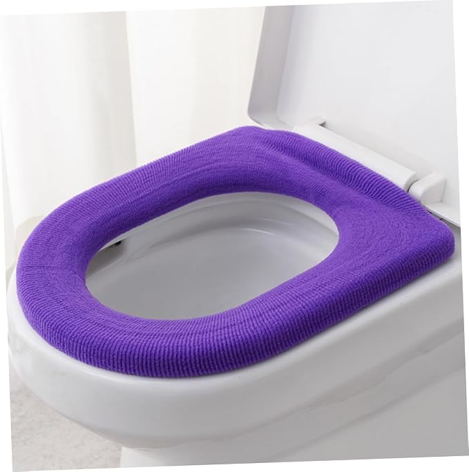 Gadpiparty 5pcs Colorful O-shaped Toilet Seat Pads Soft Toilet Cover Mats for Home Bathroom Comfortable Warm Design for Adults Expecting Mothers Random Colors