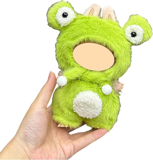 Frog Animals Clothes for Doll, Crochet Cloth Set for 17cm Dolls, Stylish Adorable Doll's Outfits Accessories