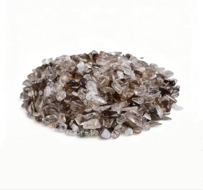 Bulk Raw Crystals - Beginner DIY Healing Crystal Set, 0.6-1.2” Natural Unpolished Gemstones for Terrarium, Meditation, Tarot, Grids, Aroma Stone, 0.45lb (Smoky Quartz-S)