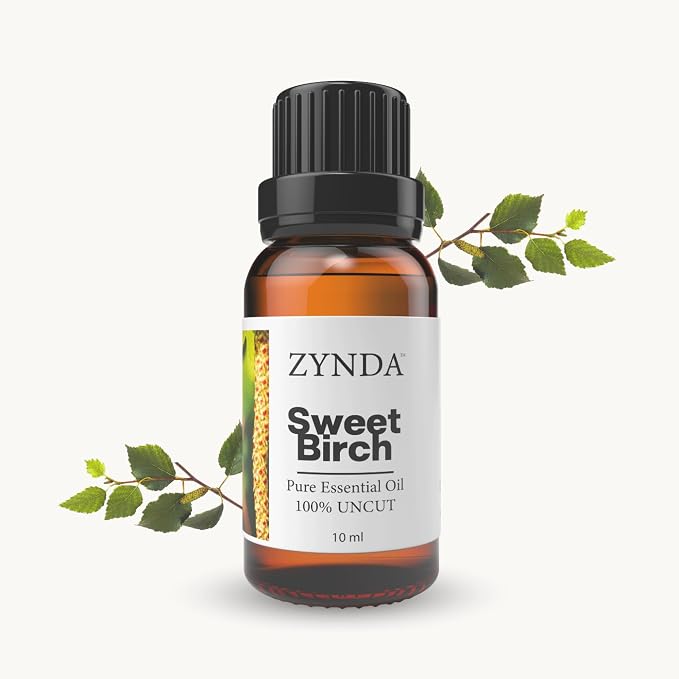 Sweet Birch Essential Oil • 100% Pure & Natural Organic Birch Oil for Muscle Relief, Skin Care & Aromatherapy – Premium Massage & Body Essential Oils – 10ML