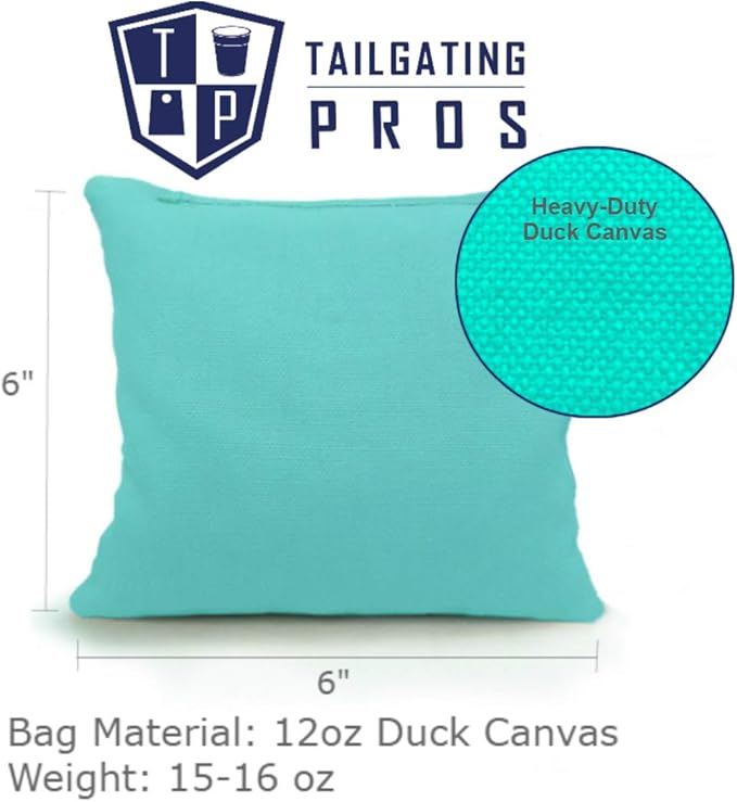 Tailgating Pros 4x2 Regulation Cornhole Boards Flag Set- Includes 8 Bean Bags, Carrying Cases, and Score Keeper - Optional LED Lights