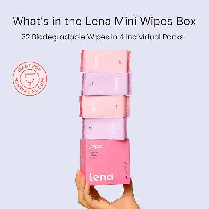 Lena Menstrual Cup Cleaner Kit - Period Cups & Disc Wash, Wipes, Sanitizer