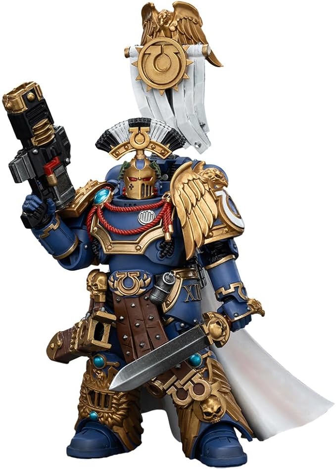 JOYTOY Warhammer 40,000 1/18 Action Figure Ultramarines Legion Praetor with Power Sword and Volkite Serpenta Collection Model Birthday Gift JT00126