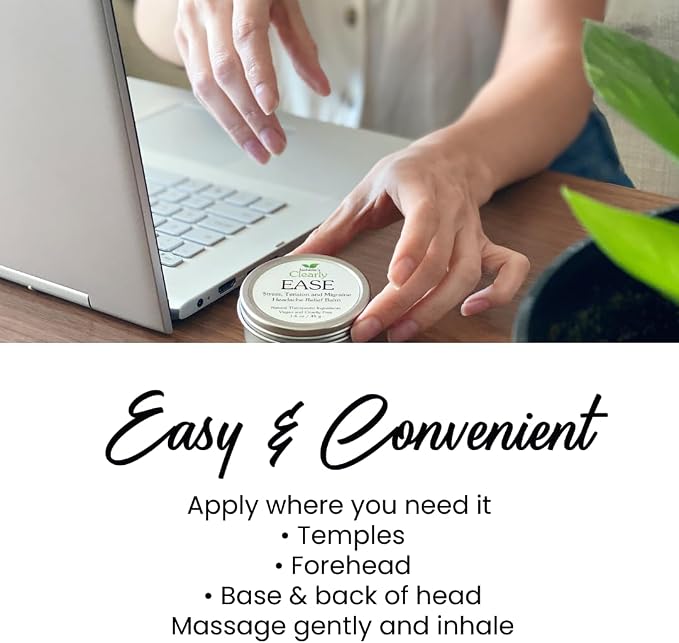 Isabella's Clearly Ease – Calming Aromatherapy Balm for Head Comfort | Coffee, Cinnamon, Chamomile & Peppermint Essential Oils | Non-Drowsy, Vegan, Made in USA