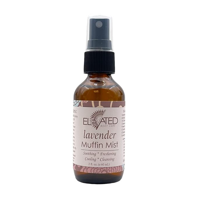Elevated (by Taylor's) Muffin Mist - All Natural Feminine Spray - Soothing, Freshening, Cooling - Made in USA! … (Lavender)