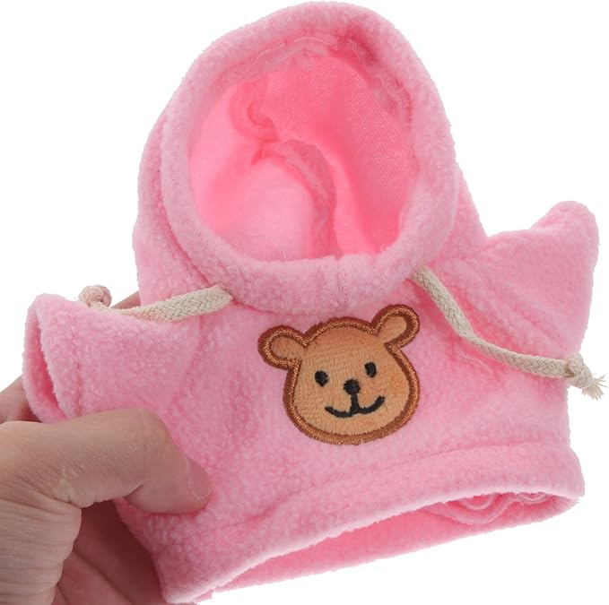 Toyvian 2pcs Small Plush Bear Doll Costume Stuffed Animal Outfit Girl Boy Plush Doll Hooded Sweater Clothes Cute Stuffed Animal Outfit Clothing for 6-8 Inch Stuffed Bears