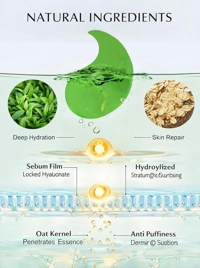 Under Eye Mask Aloe Vera – 60 Pairs Eye Patches for Dark Circles & Puffy Eyes – Hydrating Eye Mask