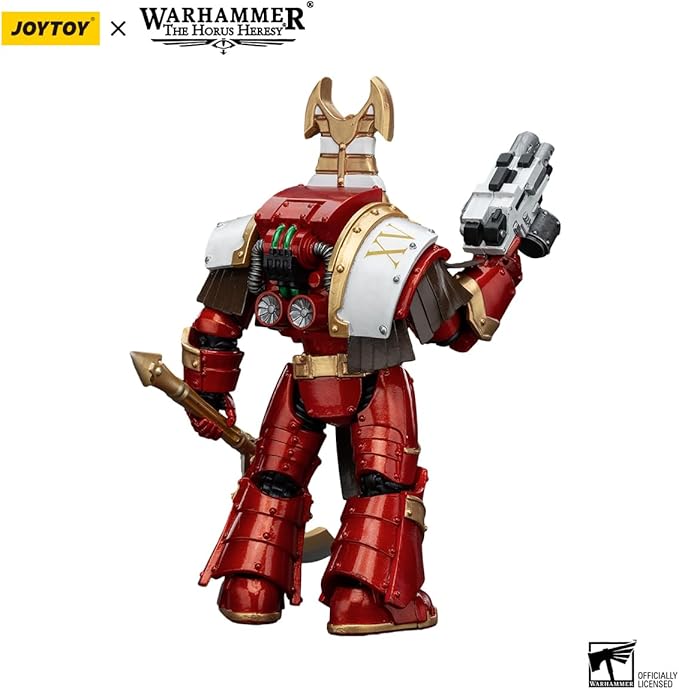 JOYTOY Warhammer 40K Thousand sons 5.35in Sekhmet Terminator Cabal Sekhmet with Combi-Melta and Achea Force Weapon 1:18 Scale Action Figure Mecha Joy Toy Collection Model