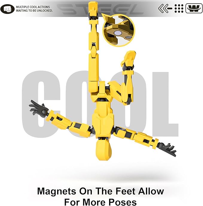 T13 Action Figure Set, 3D Printed Multi-Jointed, Titan 13 Action Figures, Multi-Articular Lucky Mobile Robot Nova T-13, Desktop Decorations for Game Lovers Toys