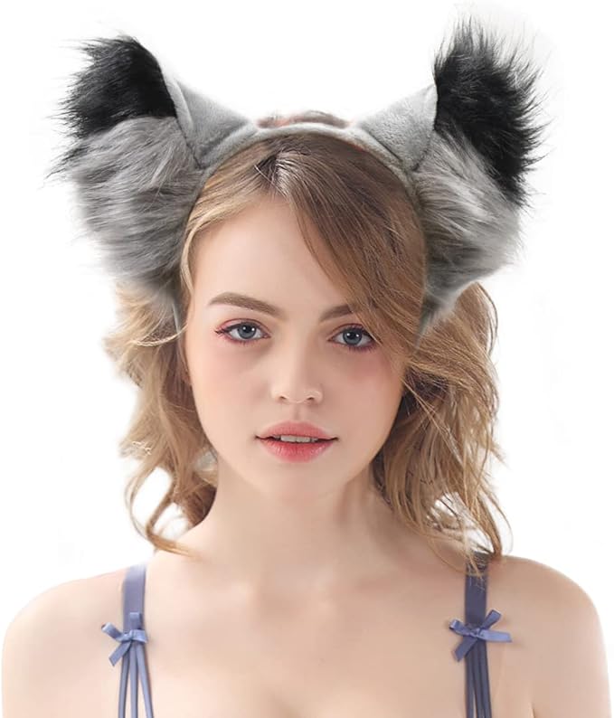 Plush Animal Ears and Horns Headband-Halloween Christmas Festival Theme Party Animal Cosplay Costume Headbands
