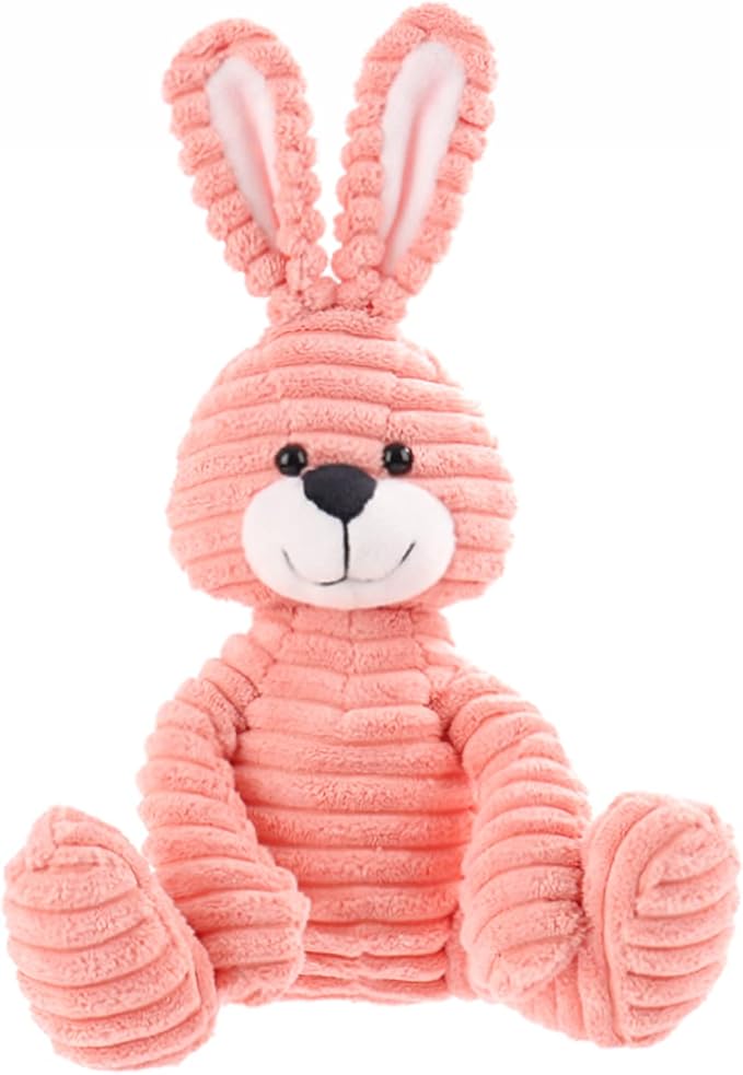 Apricot Lamb Toys Plush Corduroy Rabbit Bunny Stuffed Animal Soft Cuddly Perfect for Child (Red Bunny)