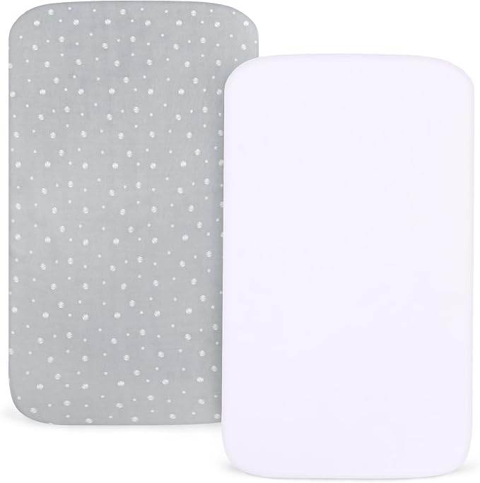 Bassinet Sheets - Fit for Airclub, Milliard, AMKE 3 in 1 (35" x 21"), Besrey, GoFirst, Dream On Me Traveler, Bellababy, MiClassic, Evolur Stellar Bassinet Bedside Sleeper, Ultra Soft & Super Stretchy