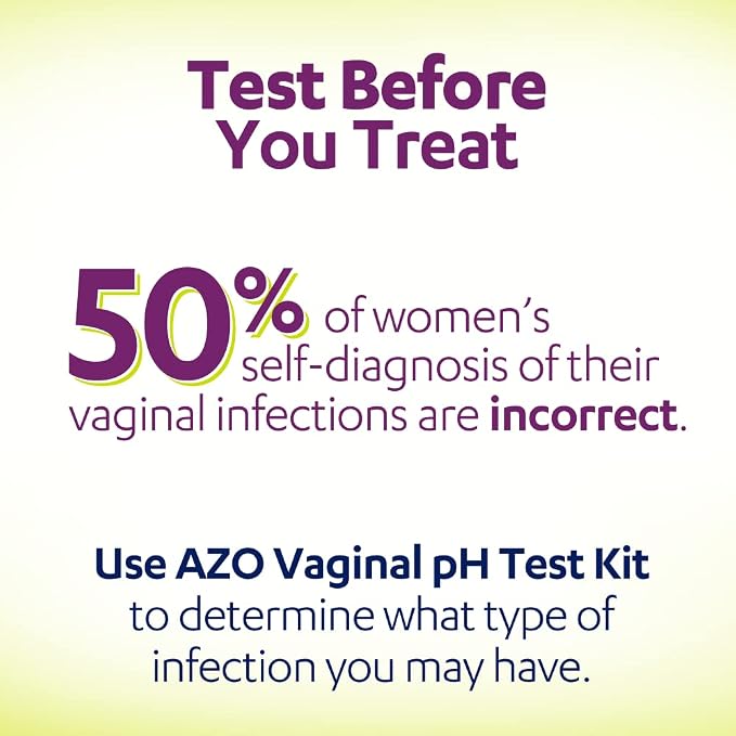 AZO Vaginal pH Test Kit, Clinically-Tested Vaginal Infection Test Kit, Fast & Accurate Results, from The #1 Most Trusted Urinary Health Brand, 2 Self-Tests