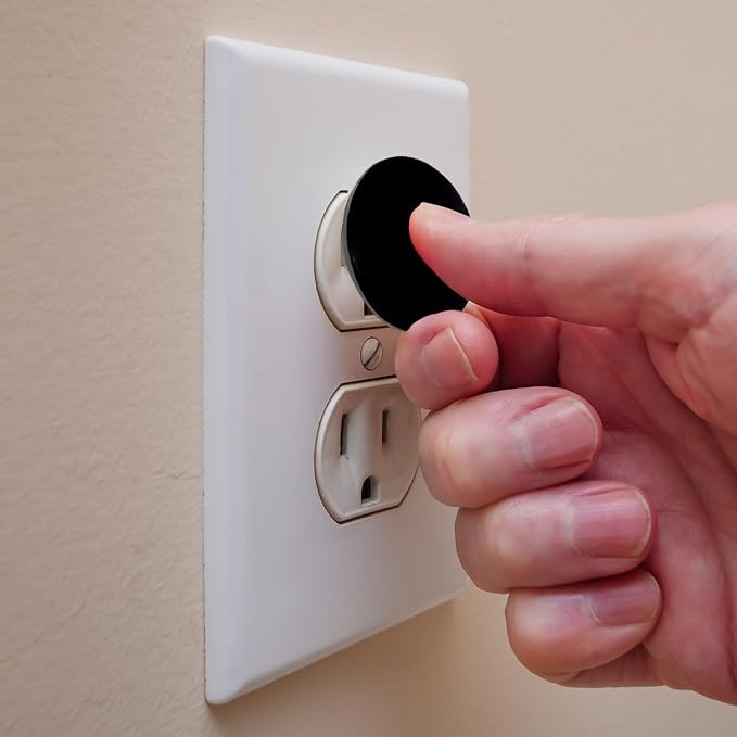 Pure Black Color Outlet Covers Baby Proofing Safe & Secure Electric Plug Protectors | Sturdy Childproof Socket Covers for Home & Office | Easy Installation | Protect Toddlers & Babies