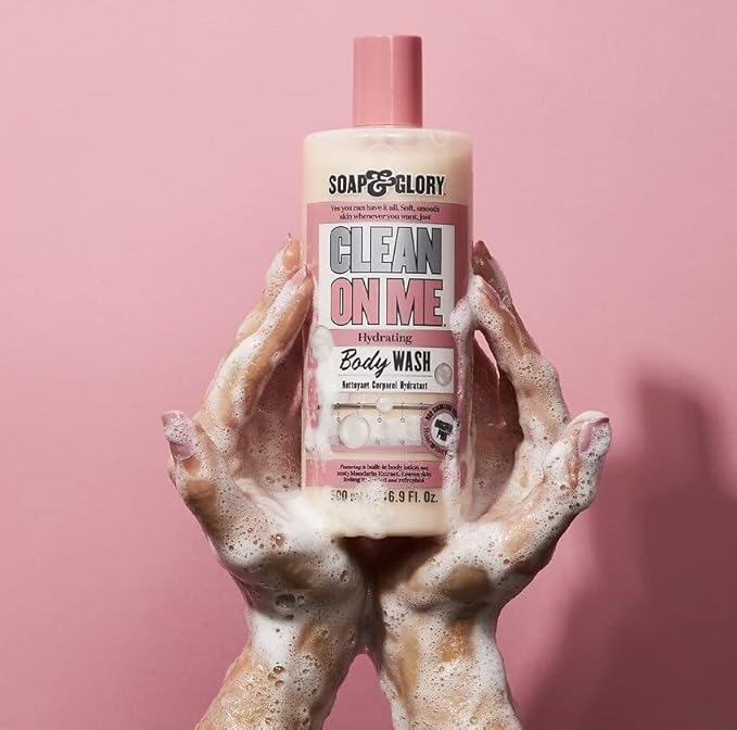 Soap & Glory Original Pink Body Wash for Women - Rose & Bergamot Shower Gel for Dry Skin - Moisturizing Body Soap for Soft, Hydrated Skin - Original Pink (16.9 fl oz)