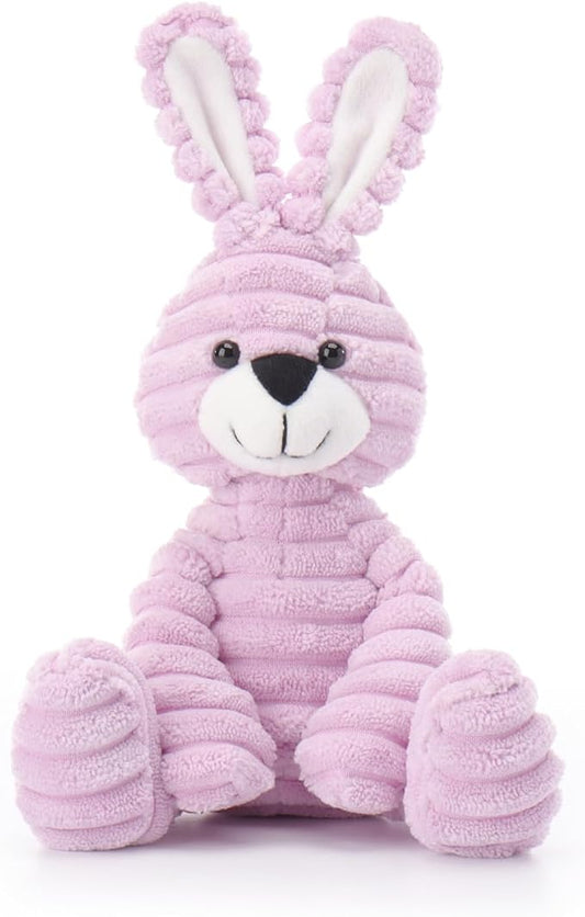 Apricot Lamb Purple Corduroy Bunny Stuffed Animals for Kids, Soft Cute Plush Toys for Baby Girl and Boy, 6.3 Inches