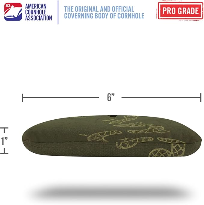 ACA Synergy Pro Professional Cornhole Bags Dual Sided Regulation 6x6 Set of 4 Patriotic Military