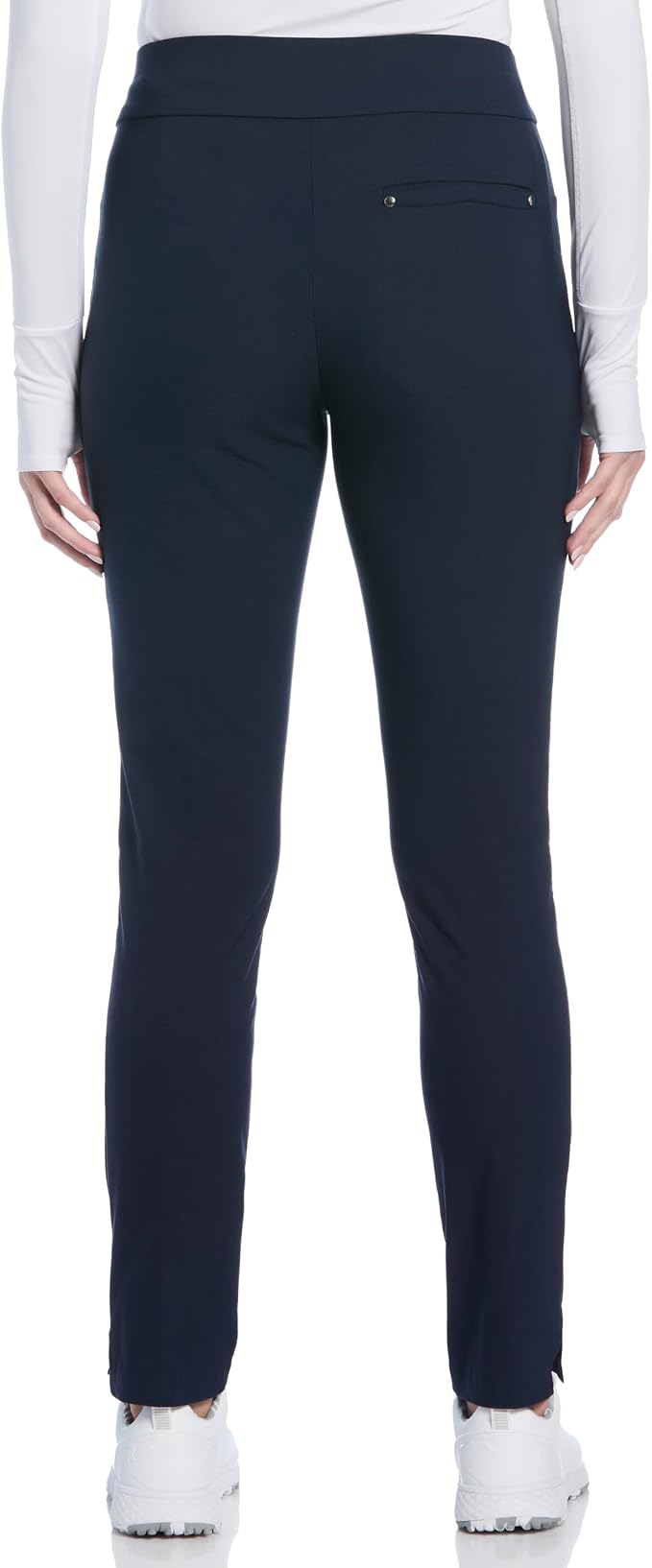PGA Tour Women's Stretch Golf Pants with Pull-on Waist, 31" & 32" Inseams, Tummy Control, Moisture-Wicking, Sun Protection