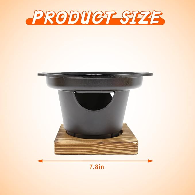 Saihisday Mini Hibachi Grill - Portable Cast Aluminum Korean BBQ Charcoal Grill