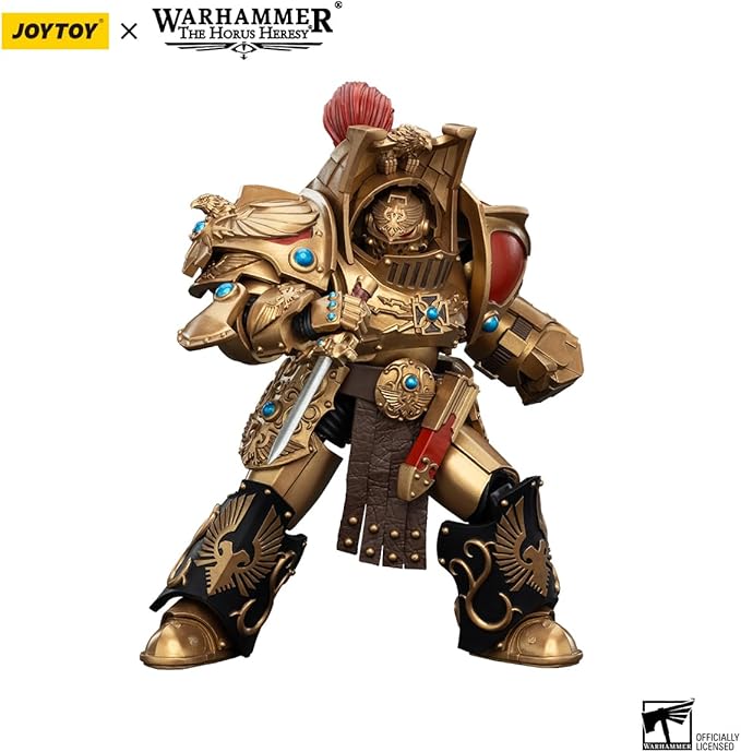 JOYTOY Warhammer The Horus Heresy Legio Custodes Aquilon Terminator Squad Aquilon with Lastrum Storm Bolter 1:18 Scale 5.4in Action Figure Mecha Joy Toy Collection Model