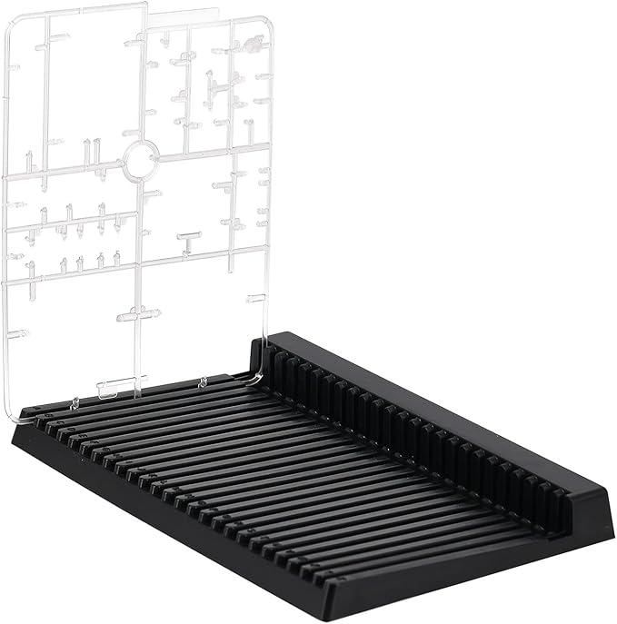 Model Pieces Shelves for Gundam,Holder Stand Organizer Rack for Gundam Model Action Figures DIY Model Making Accessories,Plastic Tool Storage Container for Gundam Hobby Model Making Parts,Black