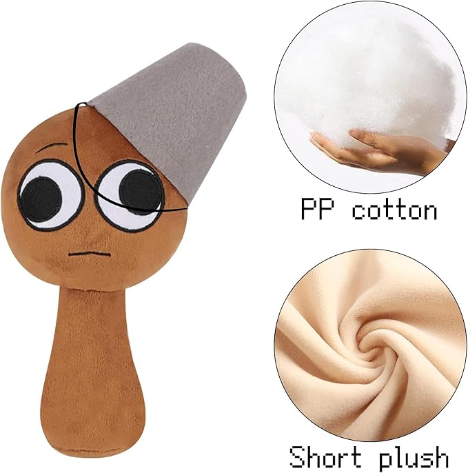 Plush Toys, Horror Games Plushies Toy for Fans, Soft Stuffed Animal Pillow Figure Doll Christmas Birthday Gifts for Adult Kids (Purple+Brown)