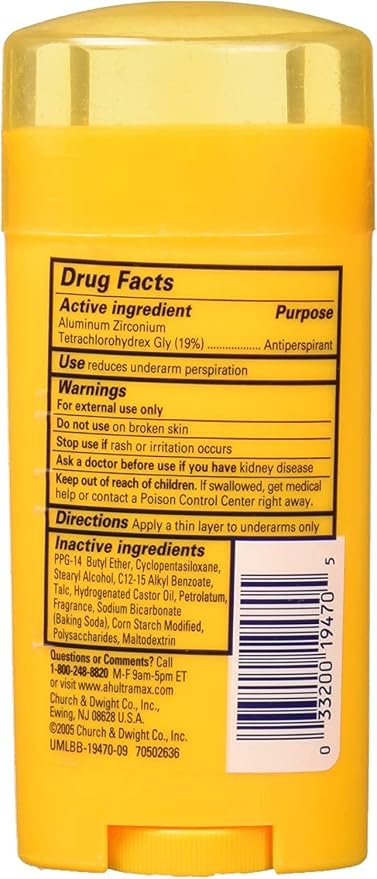 Arm and Hammer Ultramax Deodorant and Antiperspirant - Powder Fresh, 2.60 Ounce (Pack of 2)