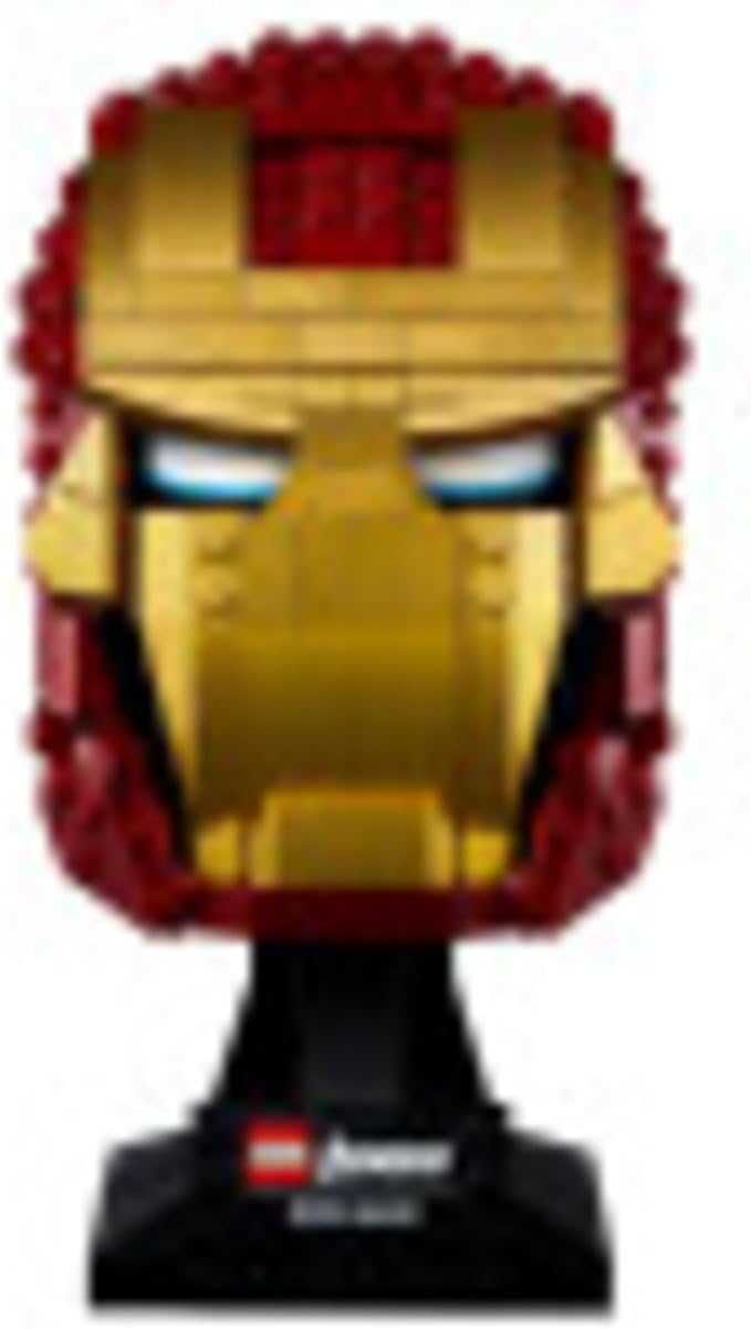 LEGO Marvel Avengers Iron Man Helmet 76165; Brick Iron Man-Mask for-Adults to Build and Display, Creative Challenge for Marvel Fans (480 Pieces)