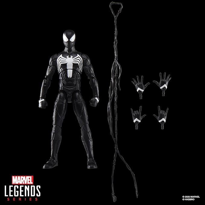 Marvel Legends Series Gamerverse Peter Parker Black Suit, Spider-Man 2 Video Game-Inspired Collectible 6 Inch Action Figure